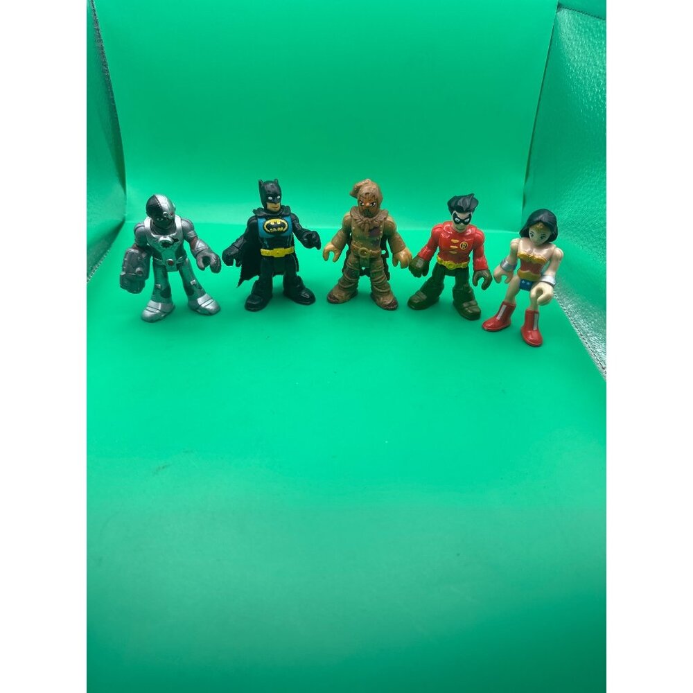 DC Comics Imaginext Batman Robin Cyborg Wonder Woman & Scarecrow Action‎ Figures